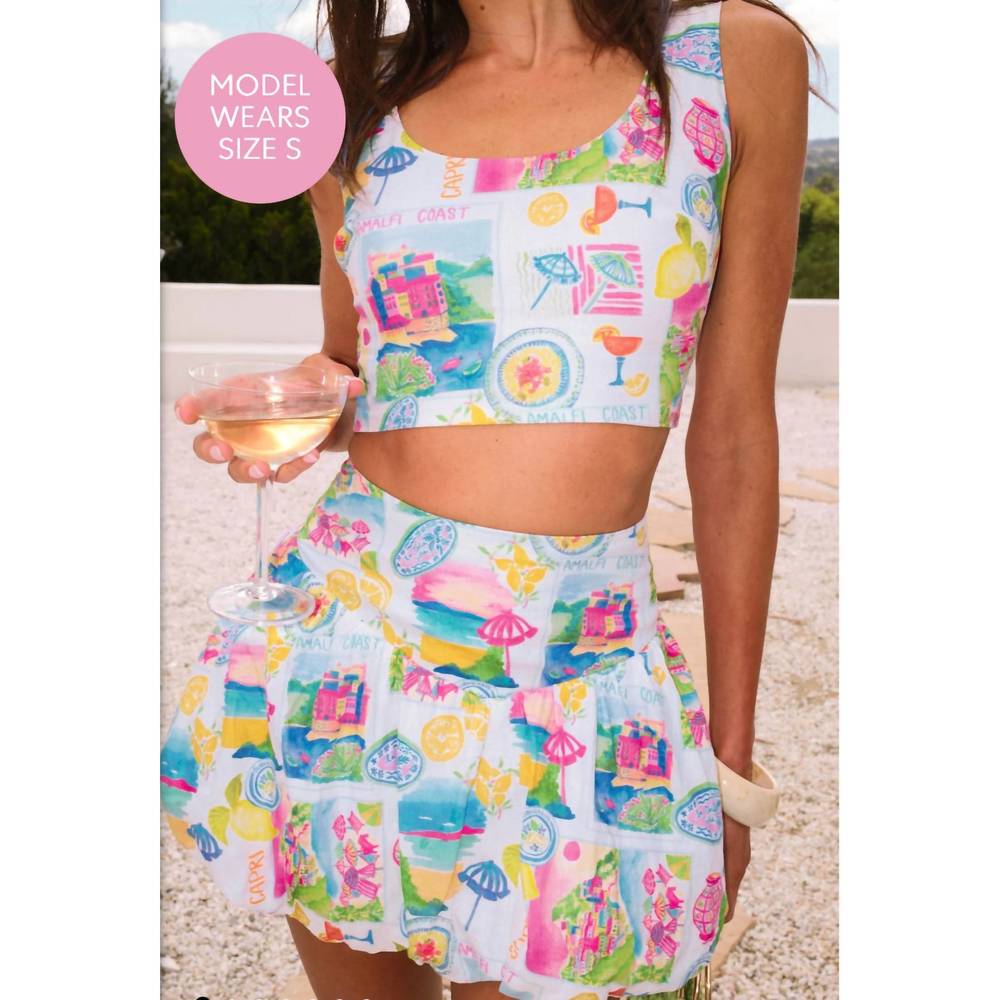 Show Me Your MuMu White Tropical Print Scoop Tank